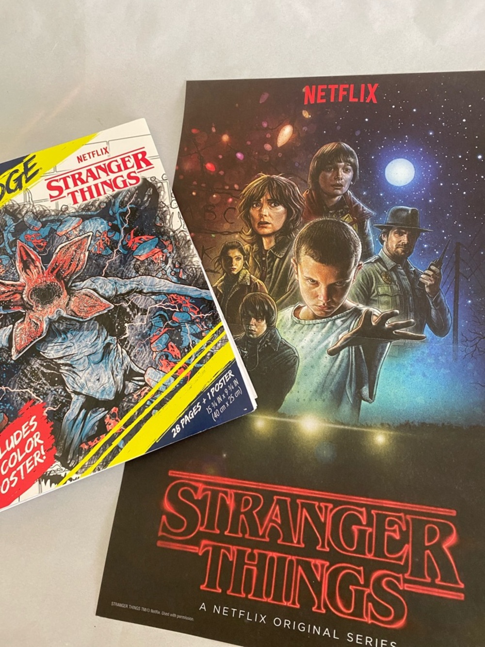 Netflix Stranger Things Poster and Crayola art with Edge coloring pages Art Kit